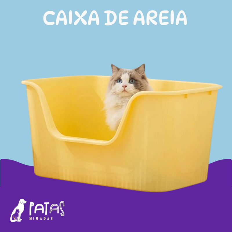 Caixa de areia alta para gatos